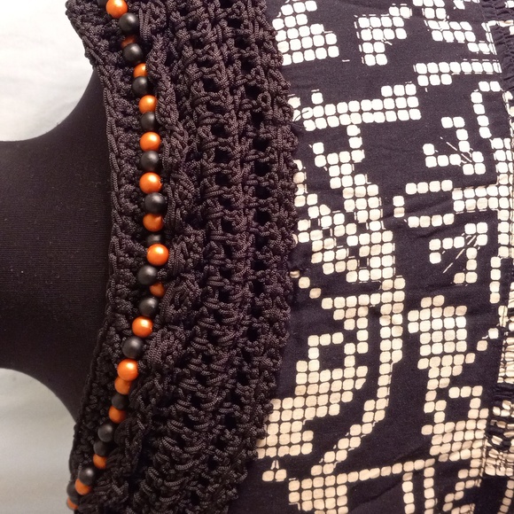 Floreat by Anthropologie XS Dress Fringe Beaded Crochet Embroidered - Picture 11 of 12